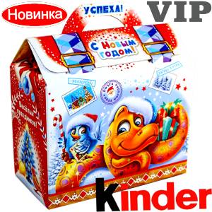 Сладкий подарок на Новый Год в жестяной упаковке весом 1200 грамм по цене 1762 руб в Караганде