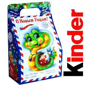 Детский подарок на Новый Год в жестяной упаковке весом 335 грамм по цене 1312 руб в Караганде