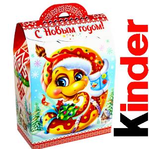 Детский подарок на Новый Год в жестяной упаковке весом 430 грамм по цене 1657 руб в Караганде