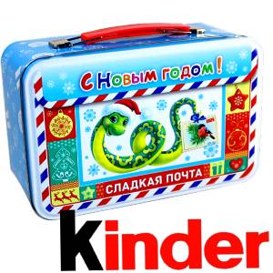 Сладкий подарок на Новый Год в картонной упаковке весом 430 грамм по цене 2136 руб в Караганде