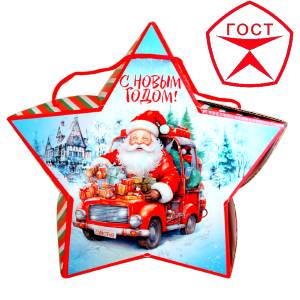 Детский подарок на Новый Год в жестяной упаковке весом 950 грамм по цене 1182 руб в Караганде
